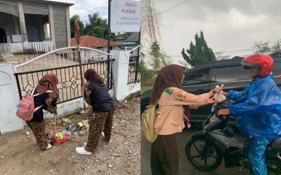 Kegiatan Bakti Sosial SMAN 1 Blangpegayon dengan lingkungan sekitar