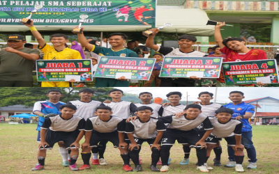 Semangat Juang Pantang Menyerah: Tim Sepak Bola SMAN 1 Blangpegayon Raih Juara 3 Turnamen HUT KODAM IM Ke-67
